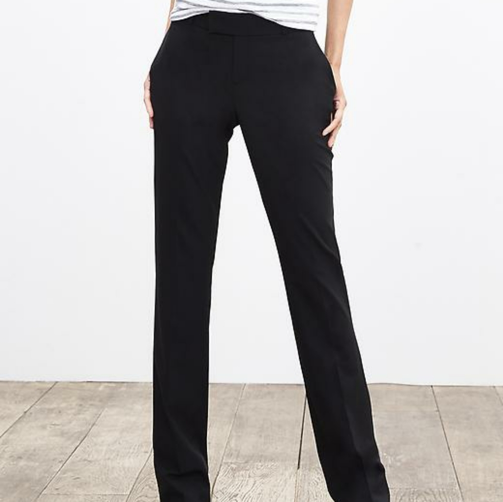 Banana Republic Martin Black Wool Trouser